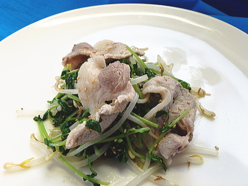 豆苗ともやしの豚しゃぶサラダ