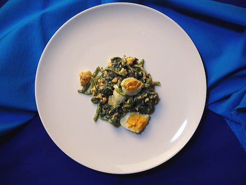 ほうれん草とゆで卵のサラダ