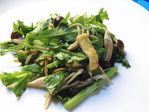 たっぷりキノコと春菊のサラダ