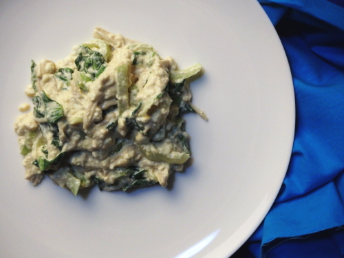 チンゲン菜のわさび白和え