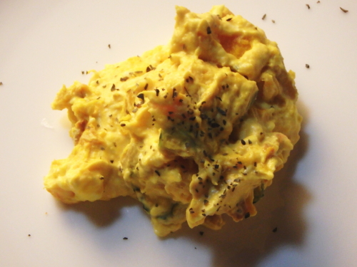 44.カボチャのチーズ入りサラダ