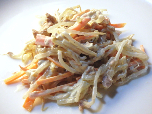 サニーレタスとお豆腐のサラダ