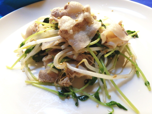 63.もやしと豆苗の豚しゃぶサラダ