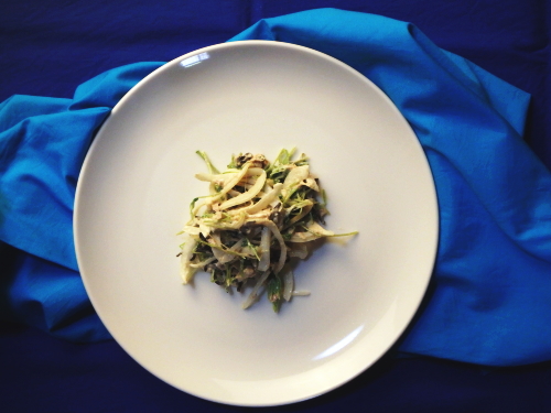 67.ツナと豆苗の塩昆布マヨ和え