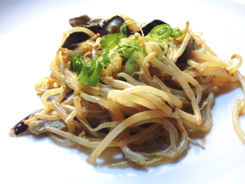 72.ナスともやしのマヨポン炒め