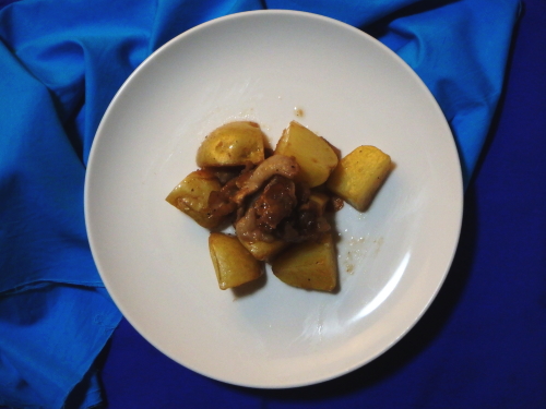 73.じゃがいもと豚肉のガーリック炒め