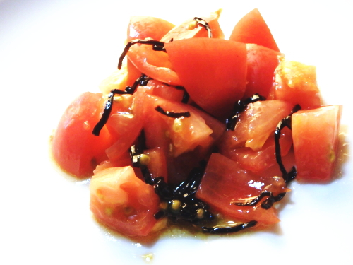 サニーレタスとお豆腐のサラダ