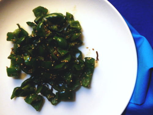 92.ピーマンと塩昆布の旨味炒め