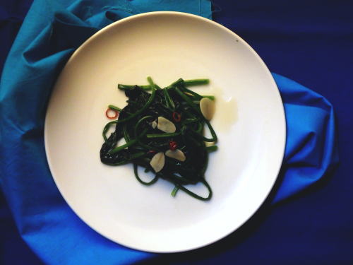 94.ほうれん草がペペロンチーノ