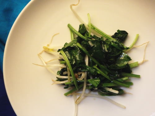 110.付け合わせに！ほうれん草のナムル