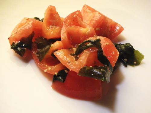 117.さっぱり美味しい!トマトとワカメのナムル