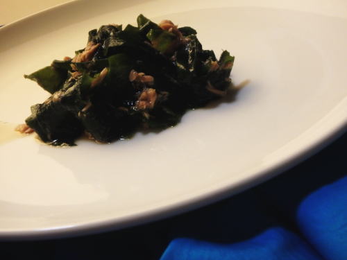 122.くせになるおいしさ　ツナとわかめのごま油和え