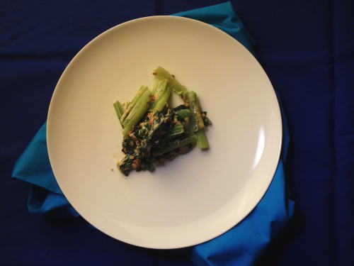 124.簡単美味しい！小松菜の味噌マヨ和え