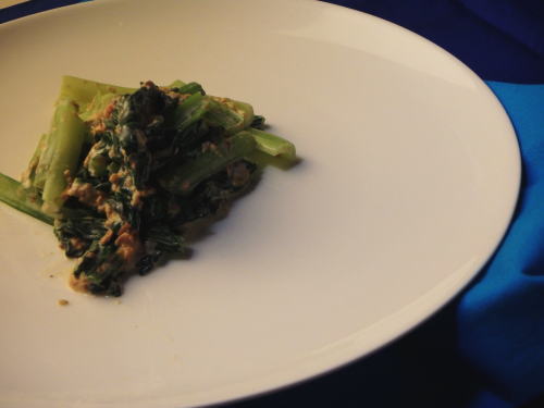 124.簡単美味しい！小松菜の味噌マヨ和え