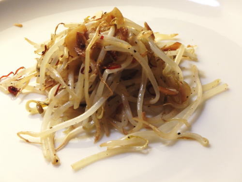 136.おつまみの定番！もやしのペペロンチーノ