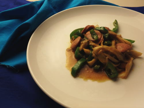 140.ピーマンとエリンギのカレー炒め