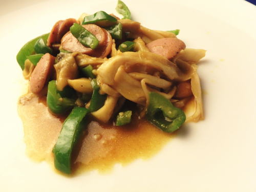 140.ピーマンとエリンギのカレー炒め