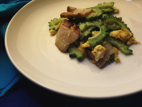 147.肉厚ベーコンのゴーヤチャンプルー