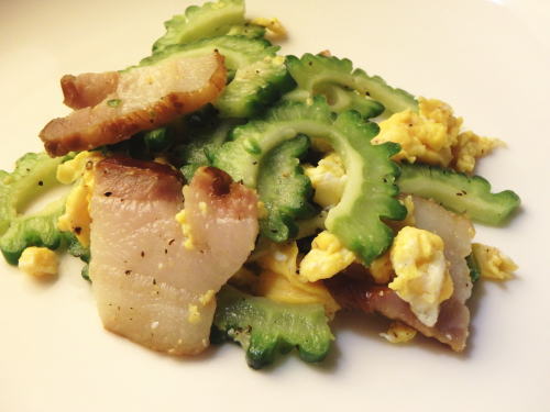 147.肉厚ベーコンのゴーヤチャンプルー