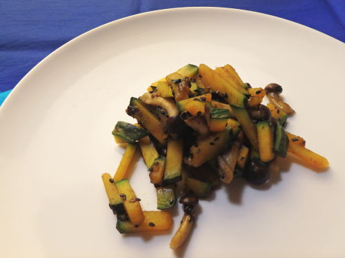 172.カボチャときのこのきんぴら