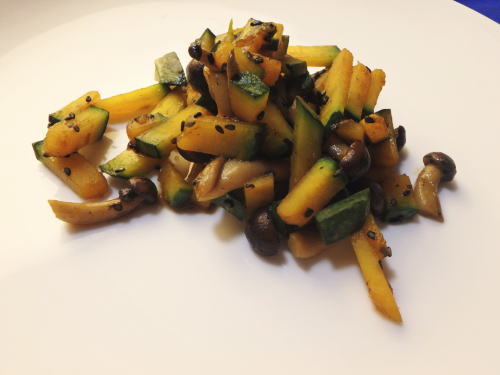 172.カボチャときのこのきんぴら