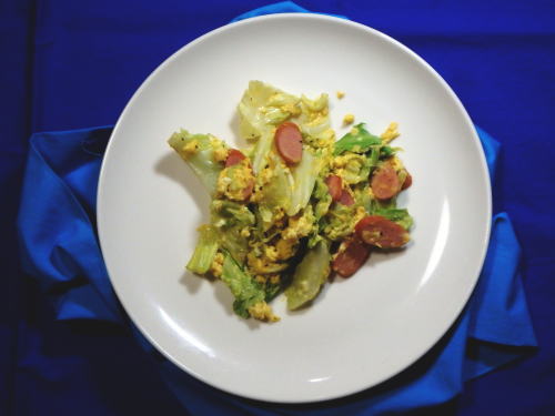 175.キャベツと卵のマヨネーズ炒め