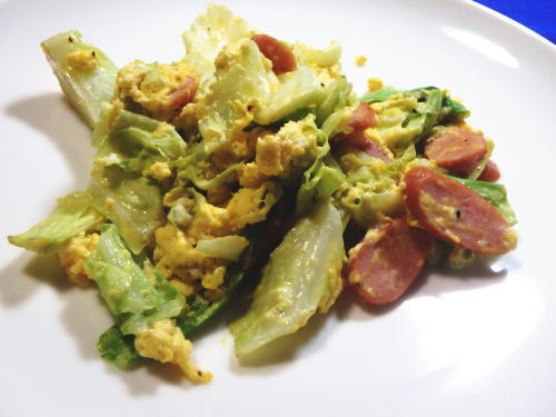 175.キャベツと卵のマヨネーズ炒め