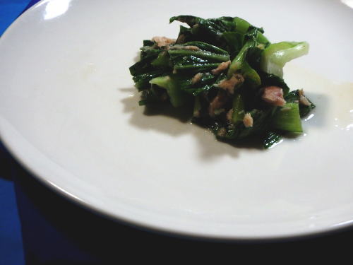185.レンジで簡単！チンゲン菜とツナの和え物