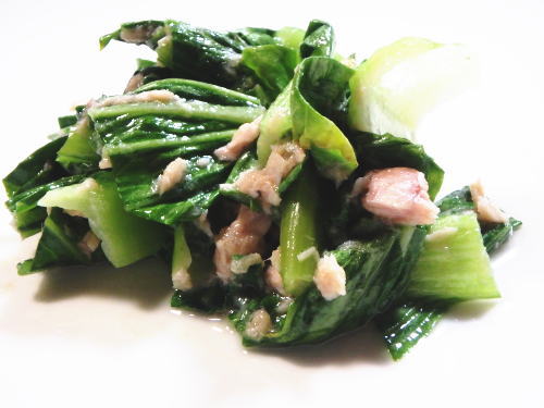 185.レンジで簡単！チンゲン菜とツナの和え物