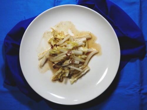 193.白菜大量消費　白菜のペペロンチーノ風