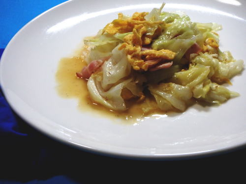 194.さっと一品！キャベ玉ベーコンコンソメバター炒め