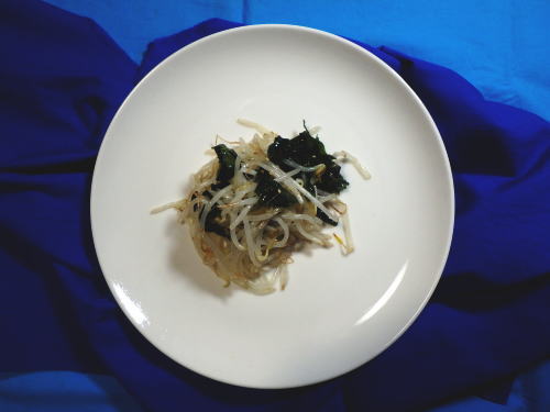 218.もやしとワカメの塩ナムル