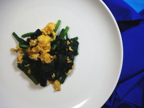 236.ほうれん草とたまごのふんわり炒め