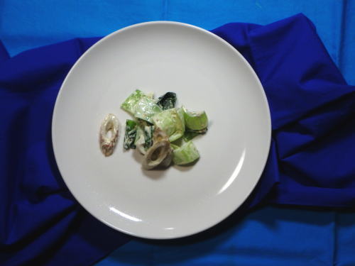 241.レンジで簡単　チンゲン菜とちくわのマヨサラダ