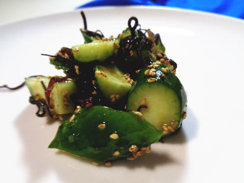 256.３分で！　たたき胡瓜の塩昆布和え