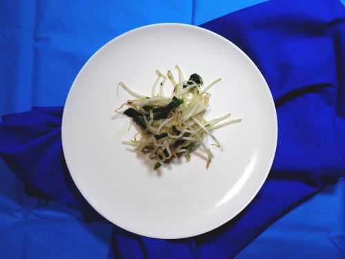 258.もやしとほうれん草のガーリック炒め