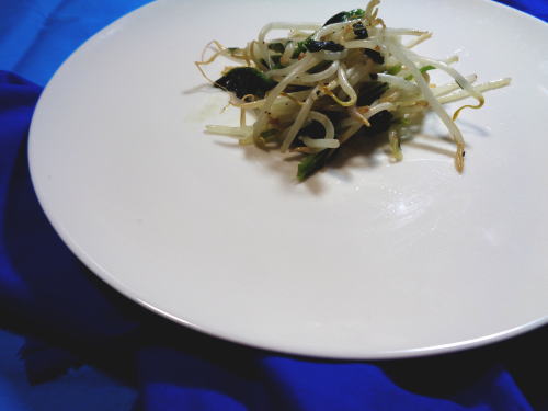 258.もやしとほうれん草のガーリック炒め