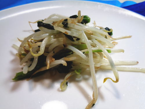 258.もやしとほうれん草のガーリック炒め