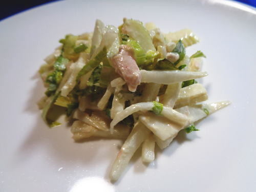 260.マヨポン酢で大根とセロリのツナ和えサラダ