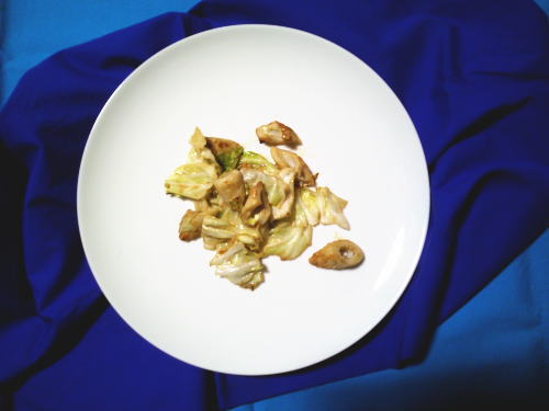 264.キャベツとちくわのオイマヨ炒め