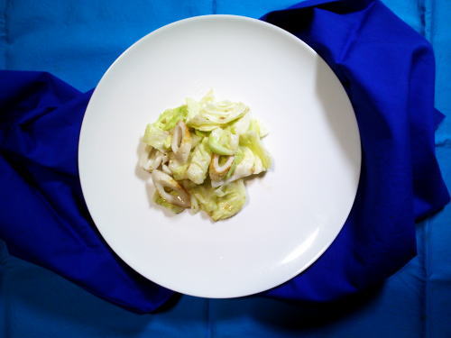 269.お酢でさっぱり　ちくわとキャベツのごま酢和え