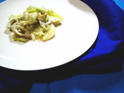 269.お酢でさっぱり　ちくわとキャベツのごま酢和え