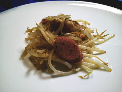 272.すぐ作れる　ウインナーともやしのオイスター炒め