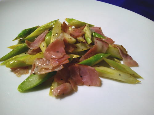 279.アスパラとベーコンのホットサラダ