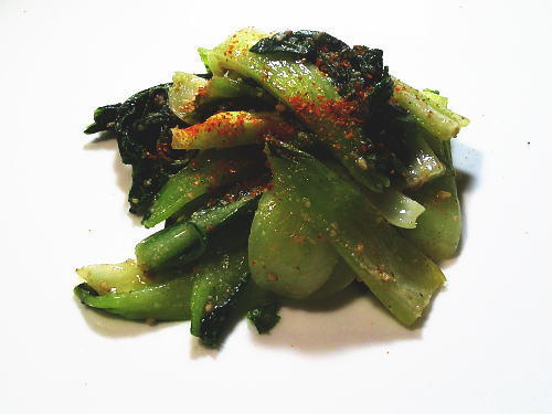 289.チンゲン菜のごま塩炒め