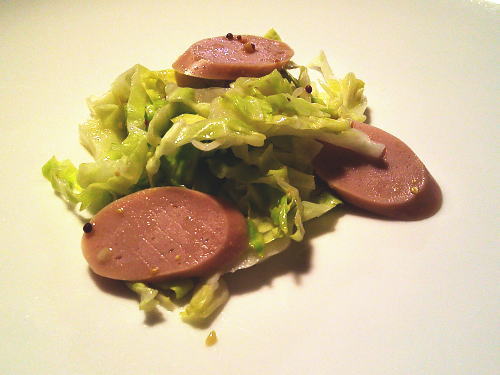 291.魚肉ソーセージとキャベツのマスタードサラダ
