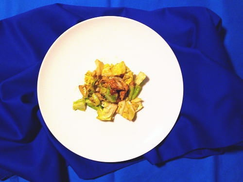 301.キャベツとちくわのオイマヨ炒め