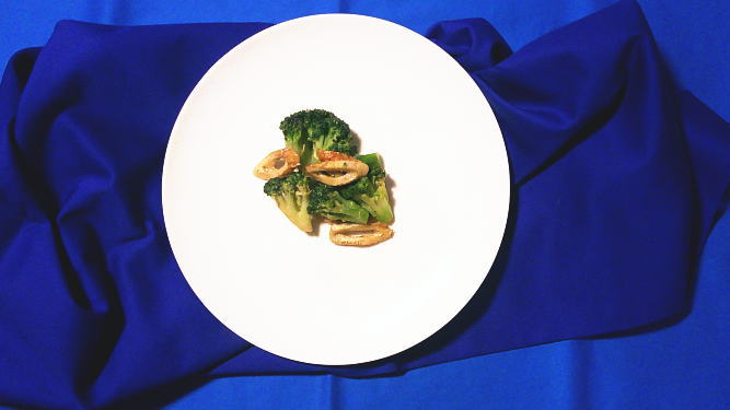 309.ブロッコリーとちくわのこってりオイマヨ炒め