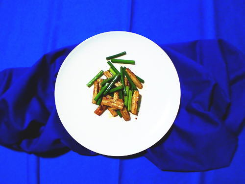 311.ちくわとニンニクの芽のピリ辛炒め