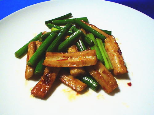 311.ちくわとニンニクの芽のピリ辛炒め